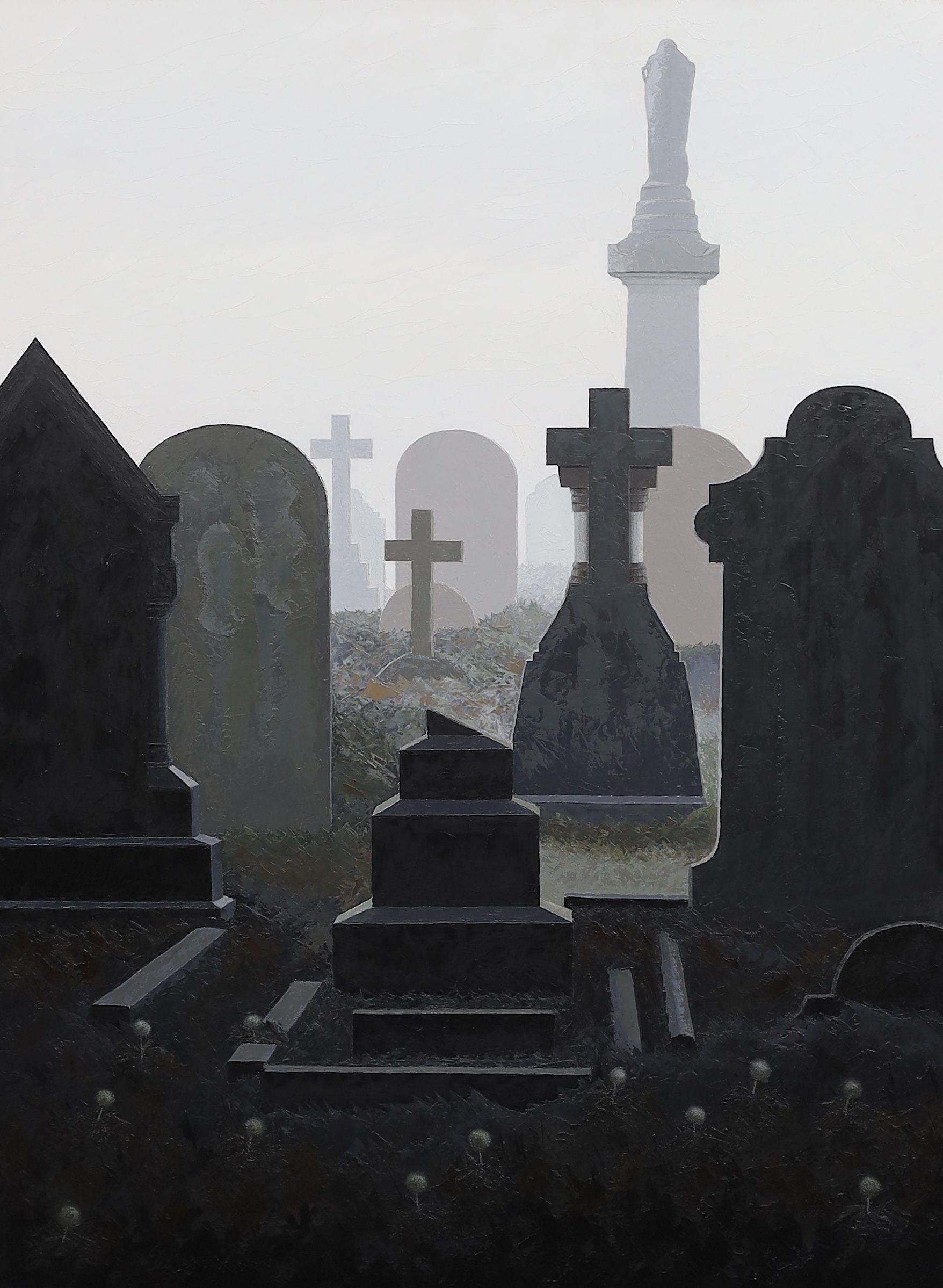 Maurice Wade (British, b.1917), 'Head Stones, Dalehall', oil on board, 81 x 61cm